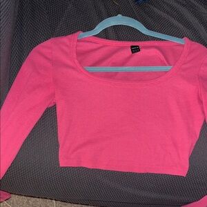 SHEIN Vibrant Pink Crop Top